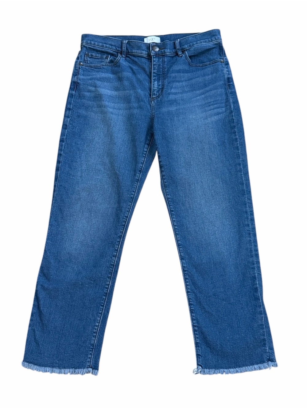 LOFT Outlet High Rise Straight Leg Crop Jeans Size 6